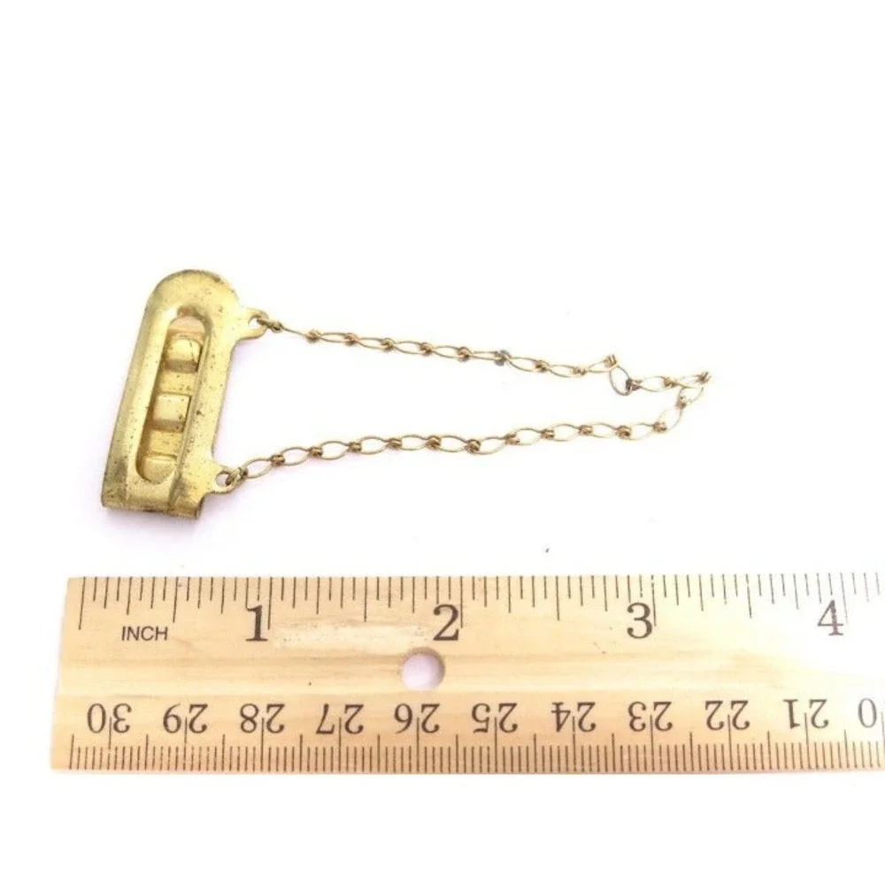 Simple Small Brass Chain Tie Clip‎ Clasp